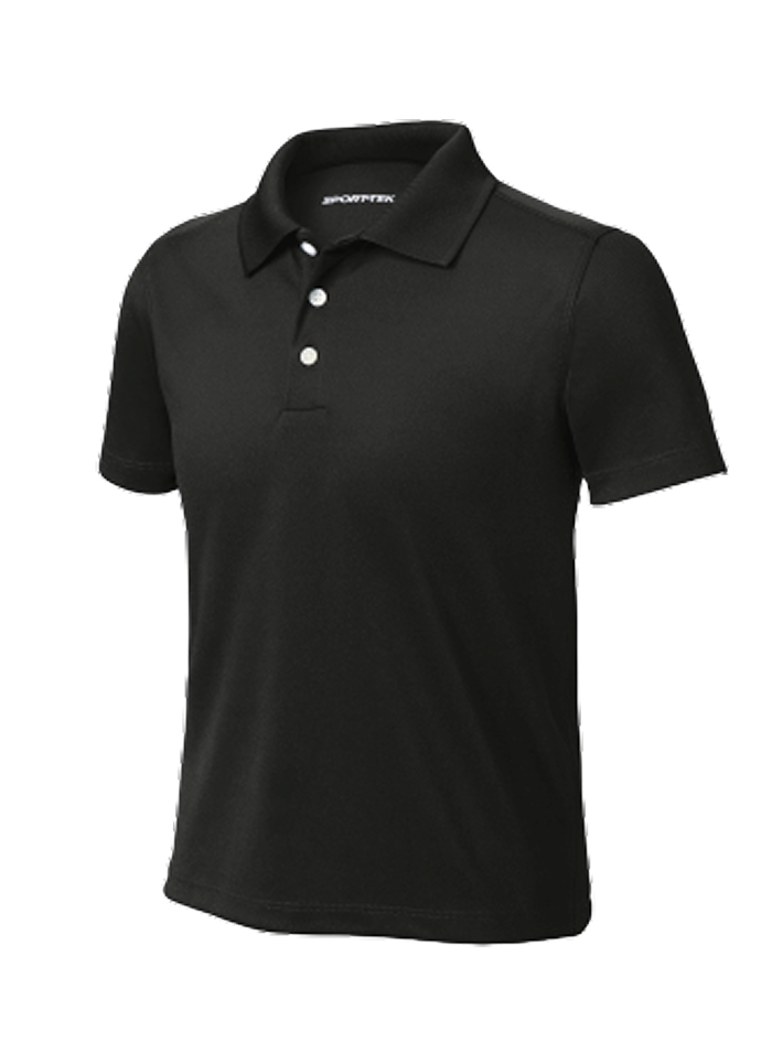 Black polo shirt for healthcare and therapy staff apparel inspiration